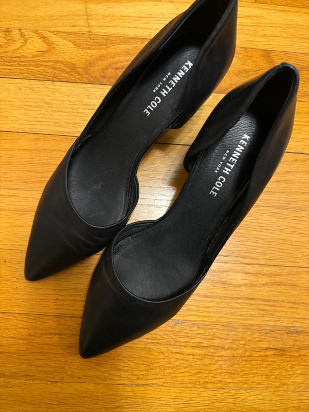 Kenneth Cole Black Pointed Wedge Heels